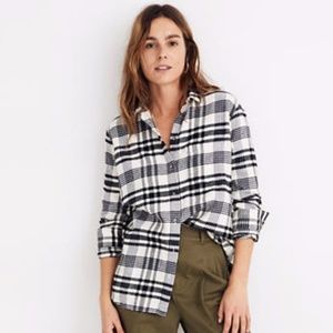 Madewell Oversized Flannel Ex-Boyfriend Shirt